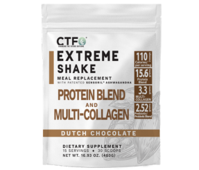Chocolate XTREME SHAKE w/Sensoril® Ashwagandha PROTEIN & MULTI-COLLAGEN  (15 servings, 2 scoops per serving)